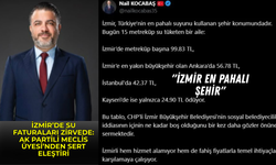 İzmir’de su faturaları zirvede: AK Partili Meclis Üyesi’nden sert eleştiri