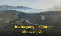 Urla'da makilik alanda çıkan yangın kontrol altına alındı