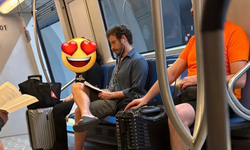 Cem Yiğit Üzümoğlu metroda görüntülendi