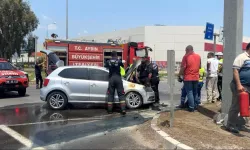 Aydın’da test sürüşü sırasında araç yangını