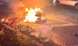 Motosiklet alev topuna döndü, sürücü yanarak hayatını kaybetti