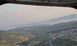 Saruhanlı’daki orman yangınında alevlerin ilerlemesi büyük ölçüde durduruldu