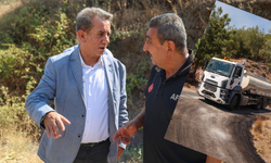 Efeler başkanı yangın alanında