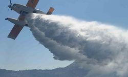 Bodrum’da uçaklardan alevlere su bombardımanı