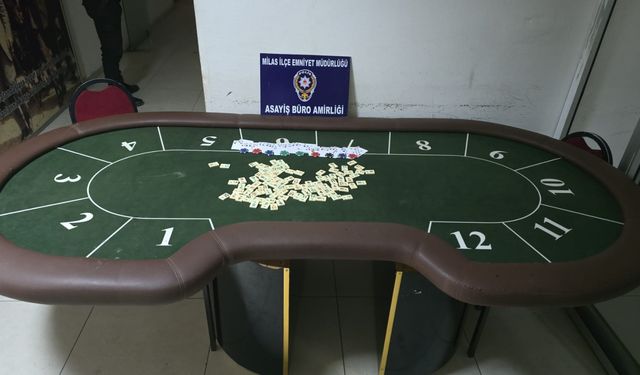 Milas'ta Kahvehaneye Yasa Dışı Bahis Baskını