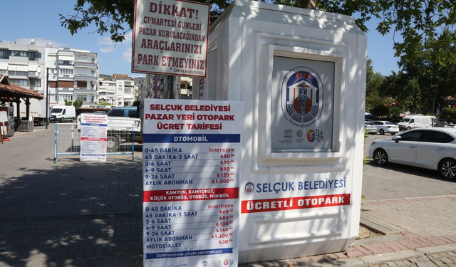 Selçuk’ta otopark süresi 45 dakikaya çıkarıldı!