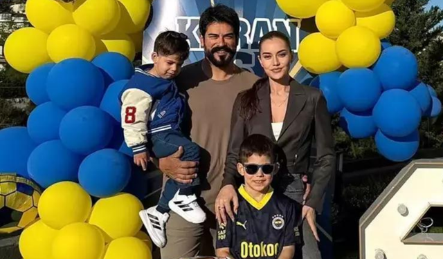 Burak Özçivit ile Fahriye Evcen çocuklarıyla Londra tatilinde