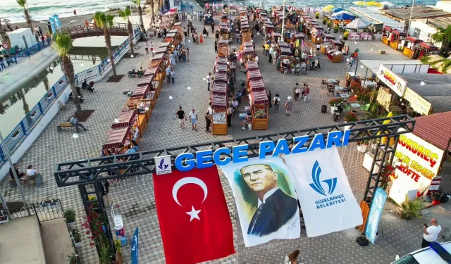 Güzelbahçe Gece Pazarı yenilendi, kapılarını törenle açtı