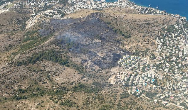 Türkbükü’nde Makilik Alandaki Yangın Kontrol Altına Alındı