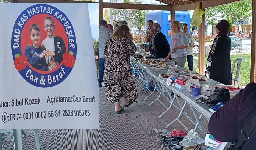 Uşak’ta DMD Kas Hastası Kardeşler İçin Kermes Düzenleniyor
