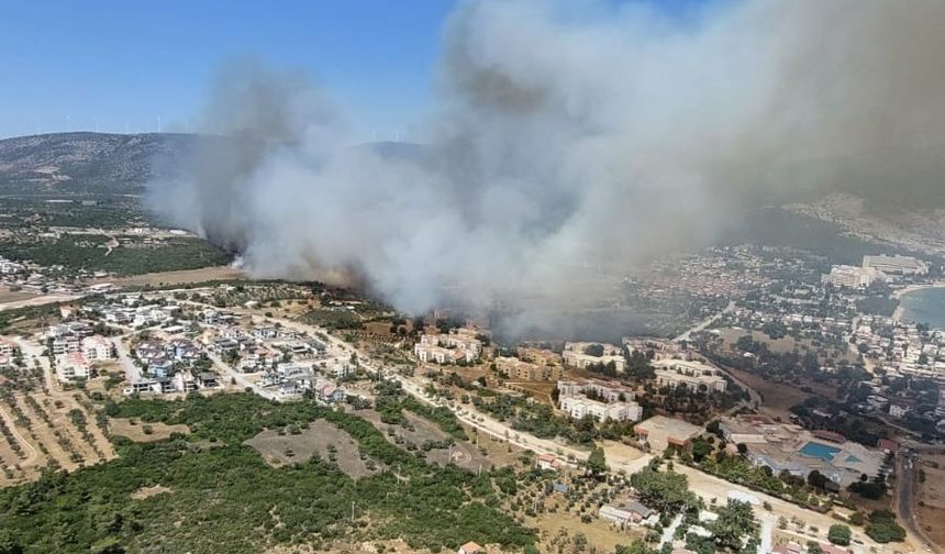 Didim’de makilik yangınına müdahale sürüyor