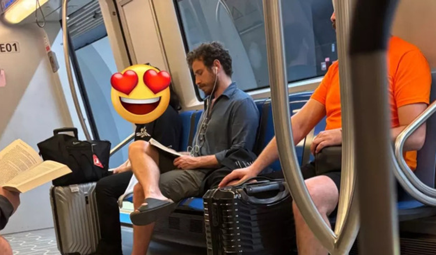 Cem Yiğit Üzümoğlu metroda görüntülendi