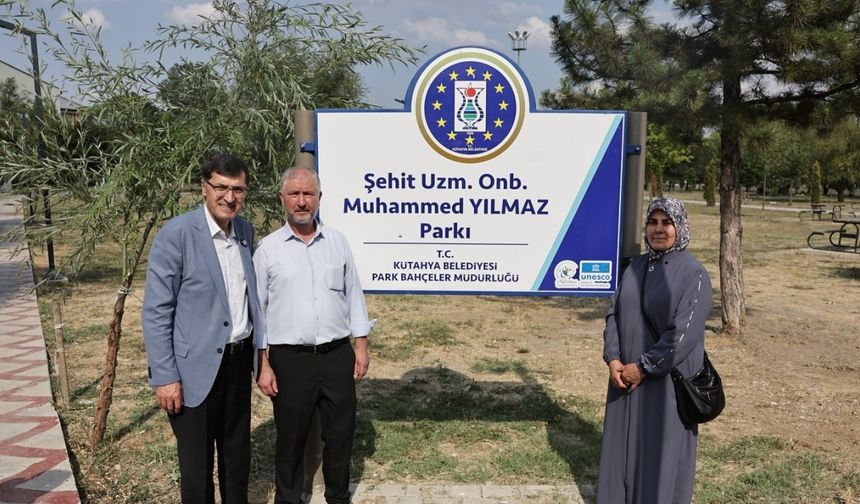 Şehit Muhammed Yılmaz’ın adı parkta yaşatılacak