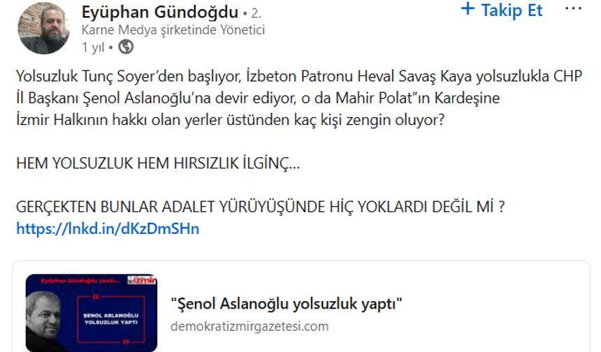 Eyüphan Gündoğdu Bir Yıl Önce Uyarmıştı: İzmir’de Yolsuzluk Gözaltıları Gerçek Oldu