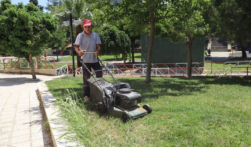 Menderes’te ot temizliğiyle yangın riski önleniyor