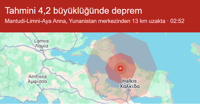 Ege Denizi’nde Korkutan Deprem