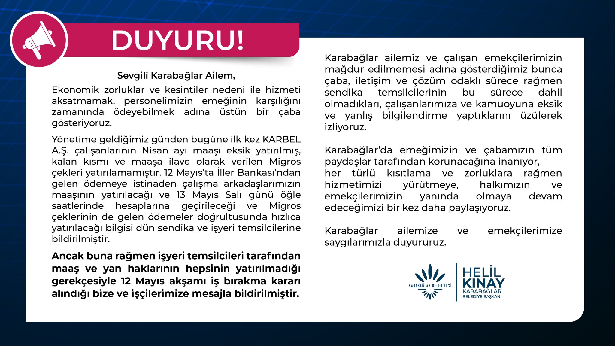 Helil Kınay Açıklamam