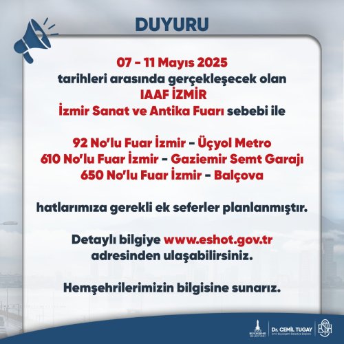 İaaf İzmir Duyuru
